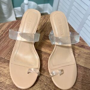New Steve Madden Women's Sandals with Clear Straps - Nude